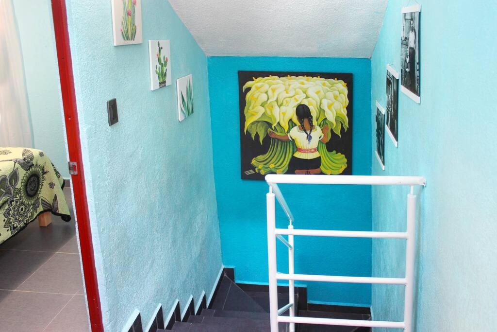 Colorida Casa Azul En Texcoco Centro Wifi Cocina Villa Texcoco de Mora ภายนอก รูปภาพ