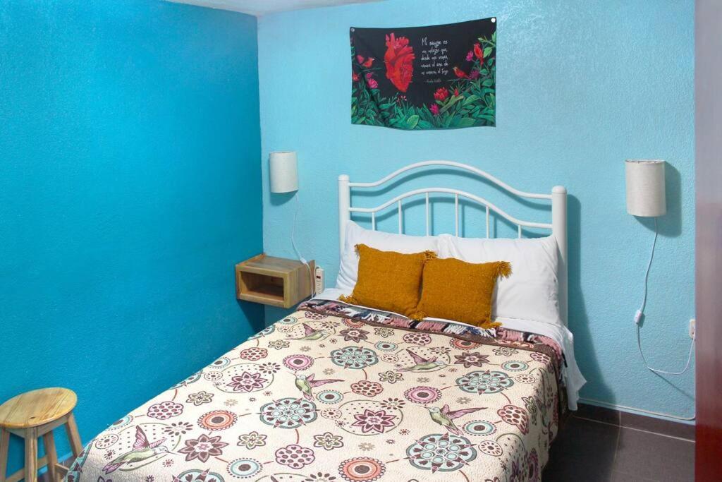 Colorida Casa Azul En Texcoco Centro Wifi Cocina Villa Texcoco de Mora ภายนอก รูปภาพ
