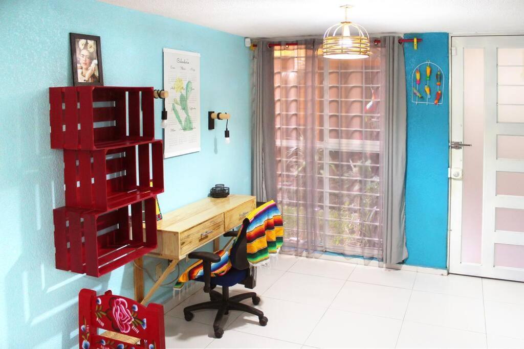 Colorida Casa Azul En Texcoco Centro Wifi Cocina Villa Texcoco de Mora ภายนอก รูปภาพ